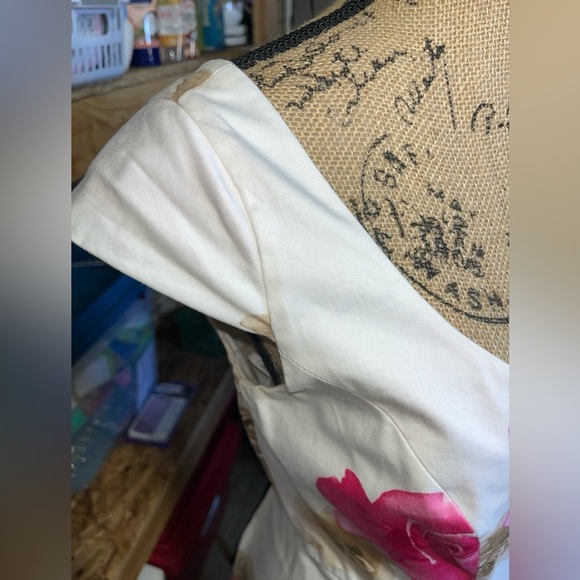 Calvin Klein Bouffant Floral‎ Dress Midi Party Wedding Guest Easter Garden Girl - Picture 14 of 14